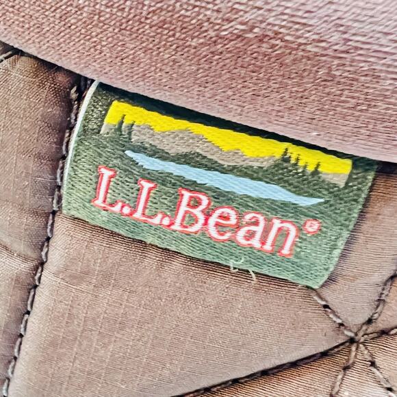 LL Bean Shoes Mens 11 Red Brown Quilted Clog Slip On House Slippers Comfort
